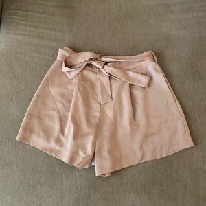 Londyn Satin Shorts in Nude